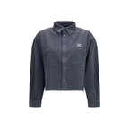 Gray Cotton Dress Shirt Miu Miu