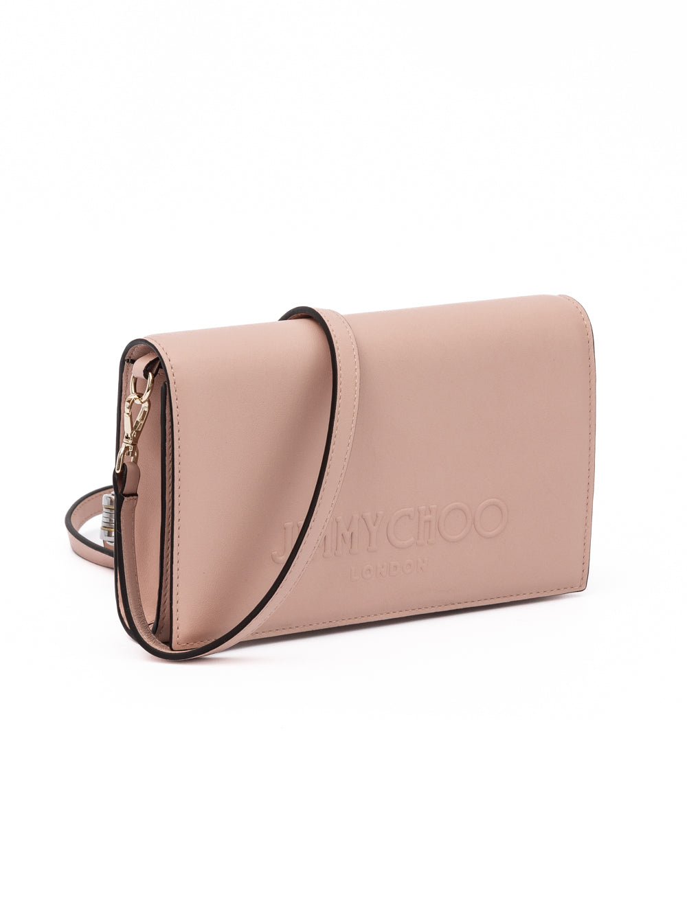 Podwer Pink Avenue Leather Shoulder Strap Bag Jimmy Choo