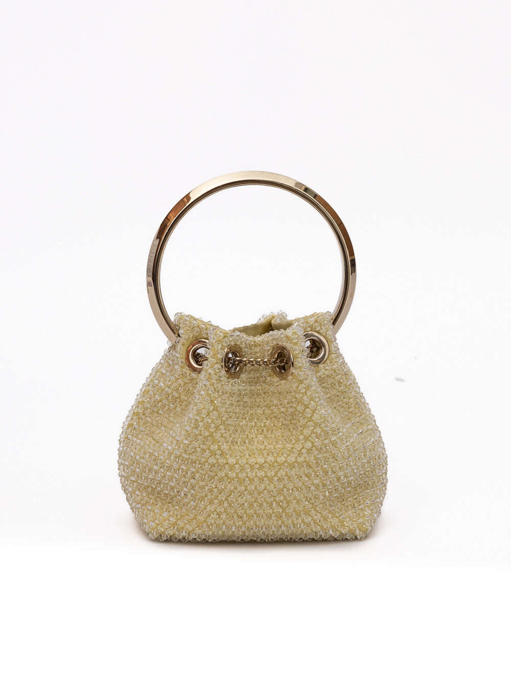 Yellow Bon Bon Micro Crystals Bucket Jimmy Choo