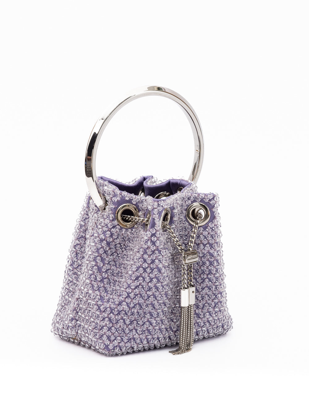 Light Purple Bon Bon Micro Crystals Bucket Jimmy Choo