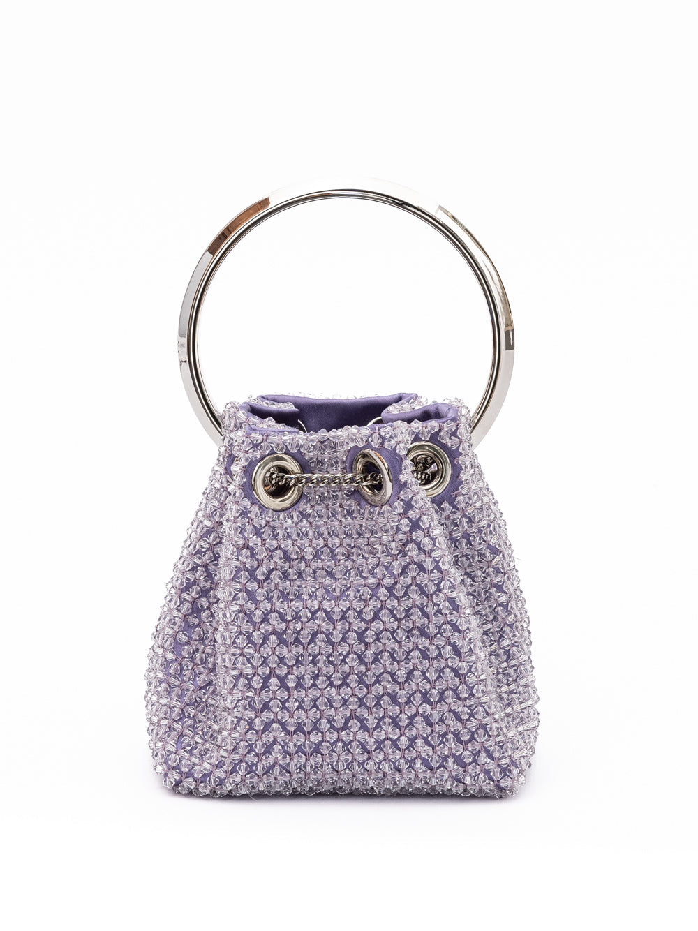 Light Purple Bon Bon Micro Crystals Bucket Jimmy Choo