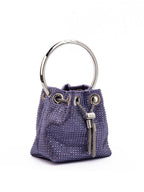 Purple Bon Bon Micro Crystals Bucket Jimmy Choo