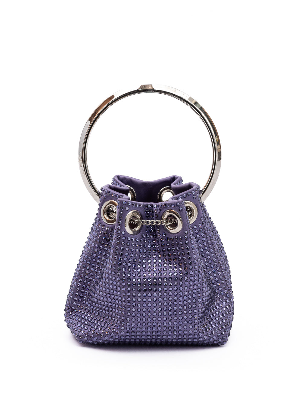 Purple Bon Bon Micro Crystals Bucket Jimmy Choo