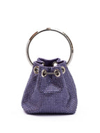 Purple Bon Bon Micro Crystals Bucket Jimmy Choo