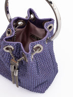 Purple Bon Bon Micro Crystals Bucket Jimmy Choo