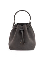 Dark Grey Bon Bon Suede Bucket Jimmy Choo