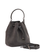 Dark Grey Bon Bon Suede Bucket Jimmy Choo