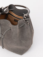 Dark Grey Bon Bon Suede Bucket Jimmy Choo
