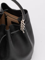 Black Bon Bon Leather Bucket Jimmy Choo