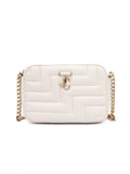 White Leather Avenue Camera Crossbody Bag Jimmy Choo