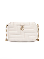 White Leather Avenue Camera Crossbody Bag Jimmy Choo