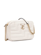 White Leather Avenue Camera Crossbody Bag Jimmy Choo