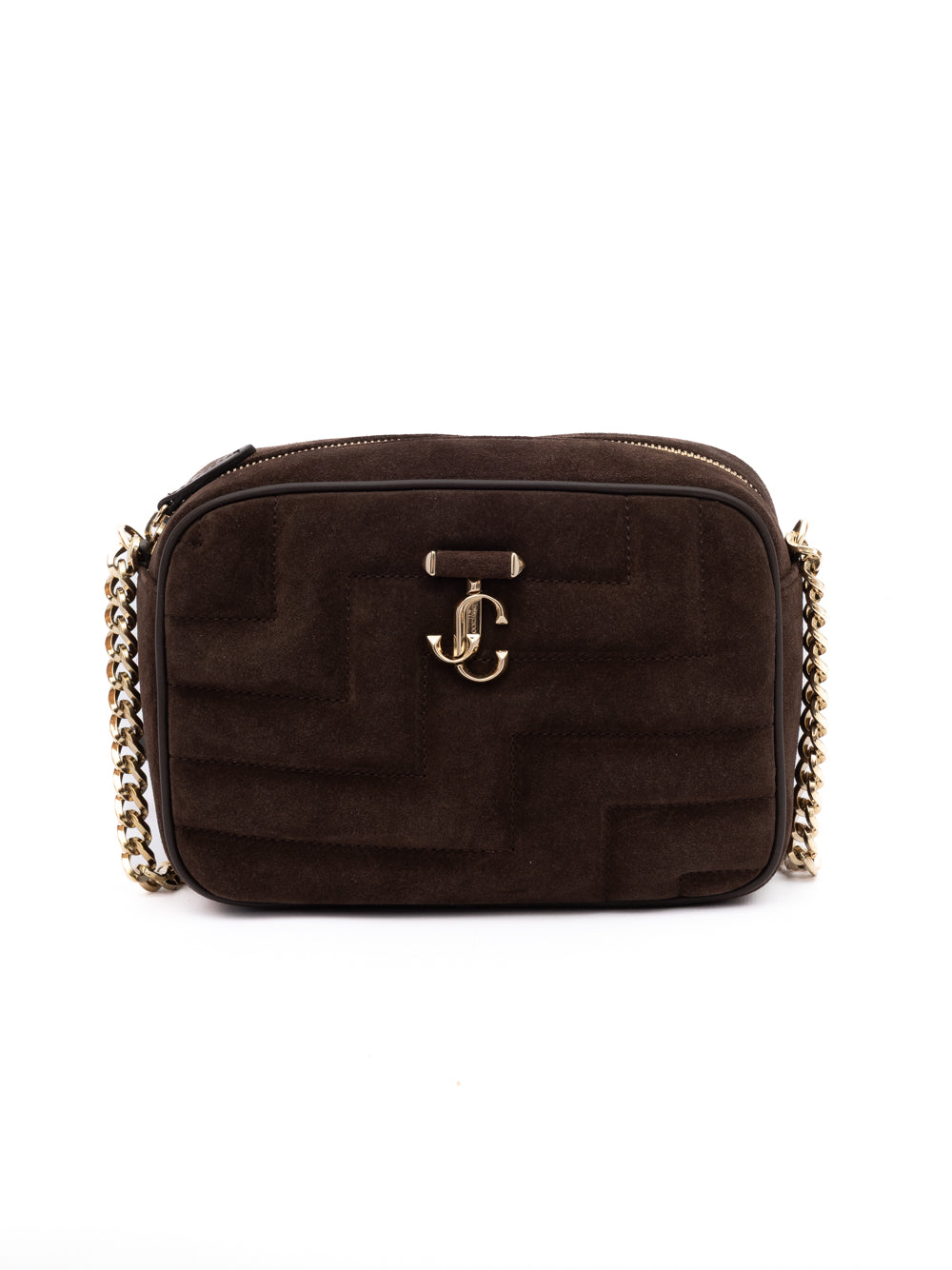 Brown Suede Avenue Camera Crossbody Bag Jimmy Choo