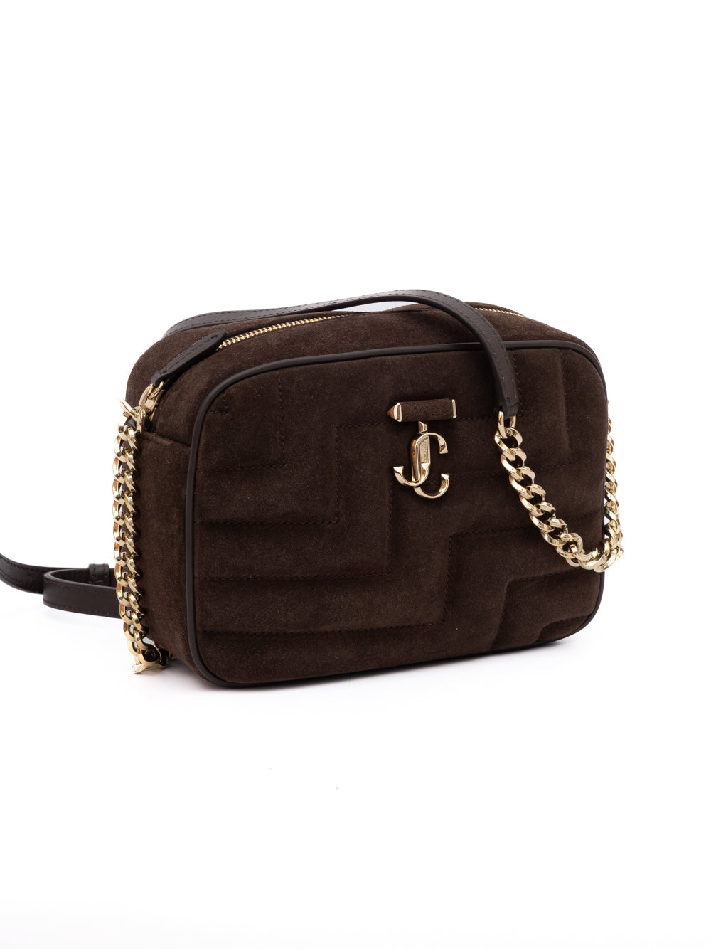 Brown Suede Avenue Camera Crossbody Bag Jimmy Choo
