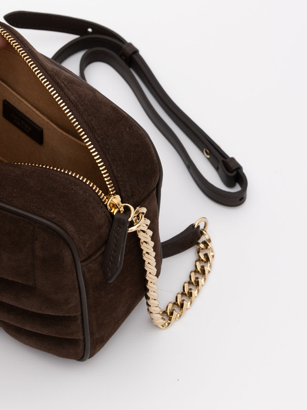 Brown Suede Avenue Camera Crossbody Bag Jimmy Choo