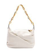 White Diamond Hobo Leather Shoulder Bag Jimmy Choo