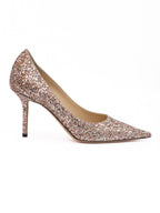 Rose Coarse Glitter Love 85 Pumps Jimmy Choo