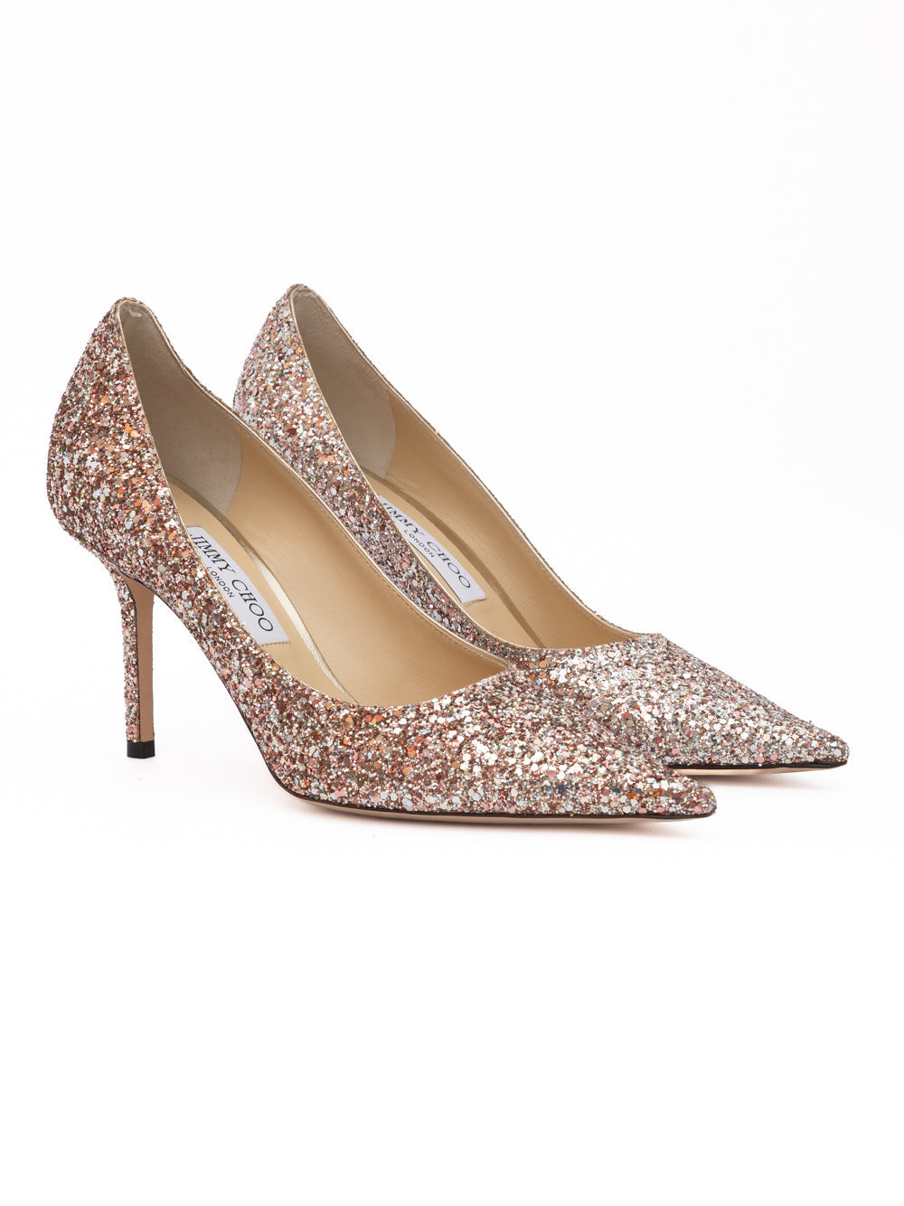 Rose Coarse Glitter Love 85 Pumps Jimmy Choo