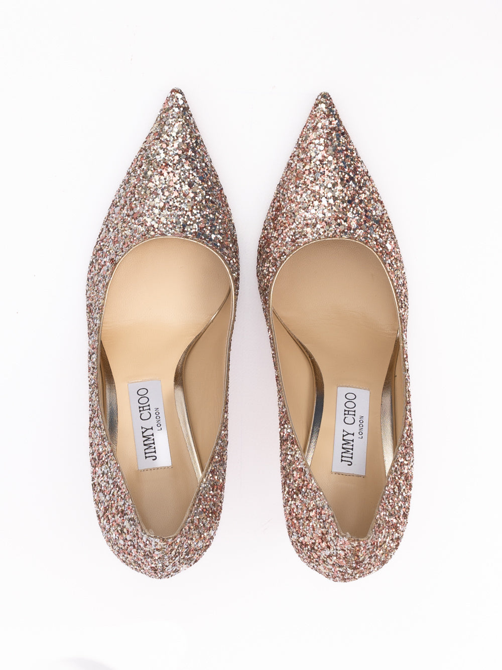 Rose Coarse Glitter Love 85 Pumps Jimmy Choo