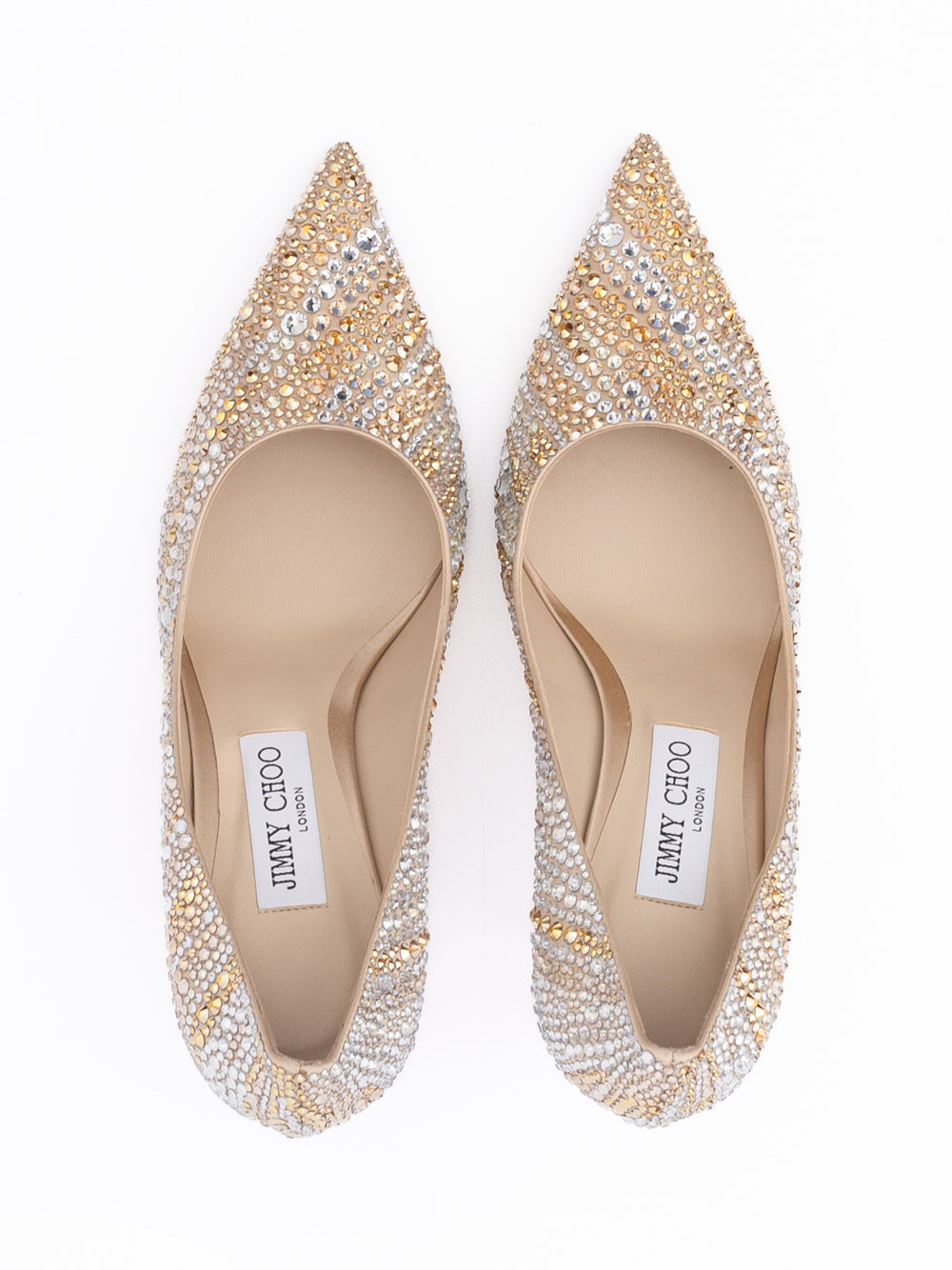 Gold Mix Crystal Love 85 Pumps Jimmy Choo