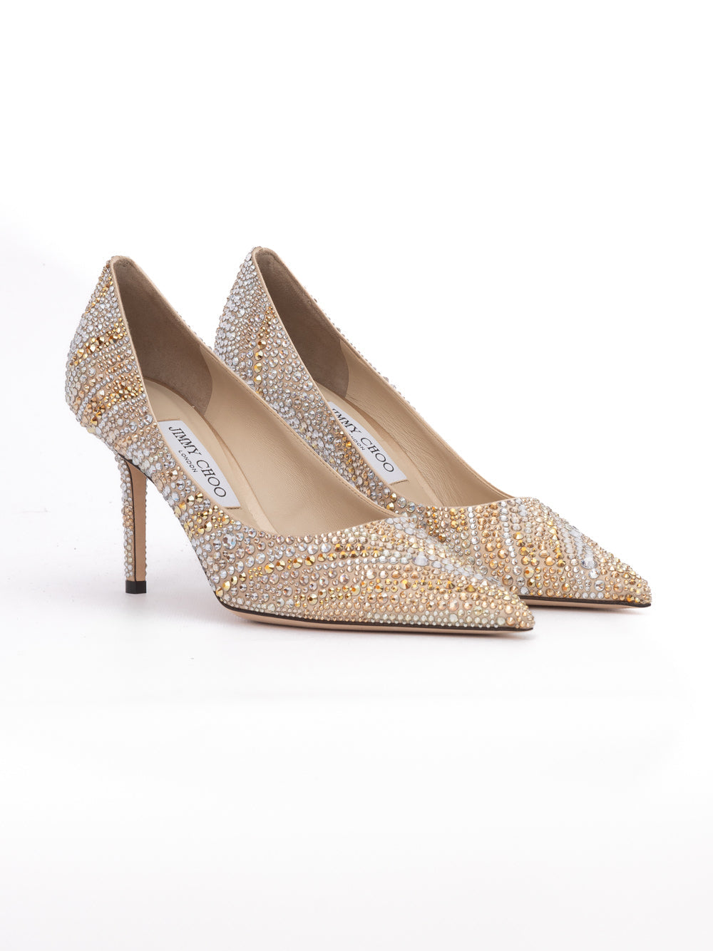 Gold Mix Crystal Love 85 Pumps Jimmy Choo