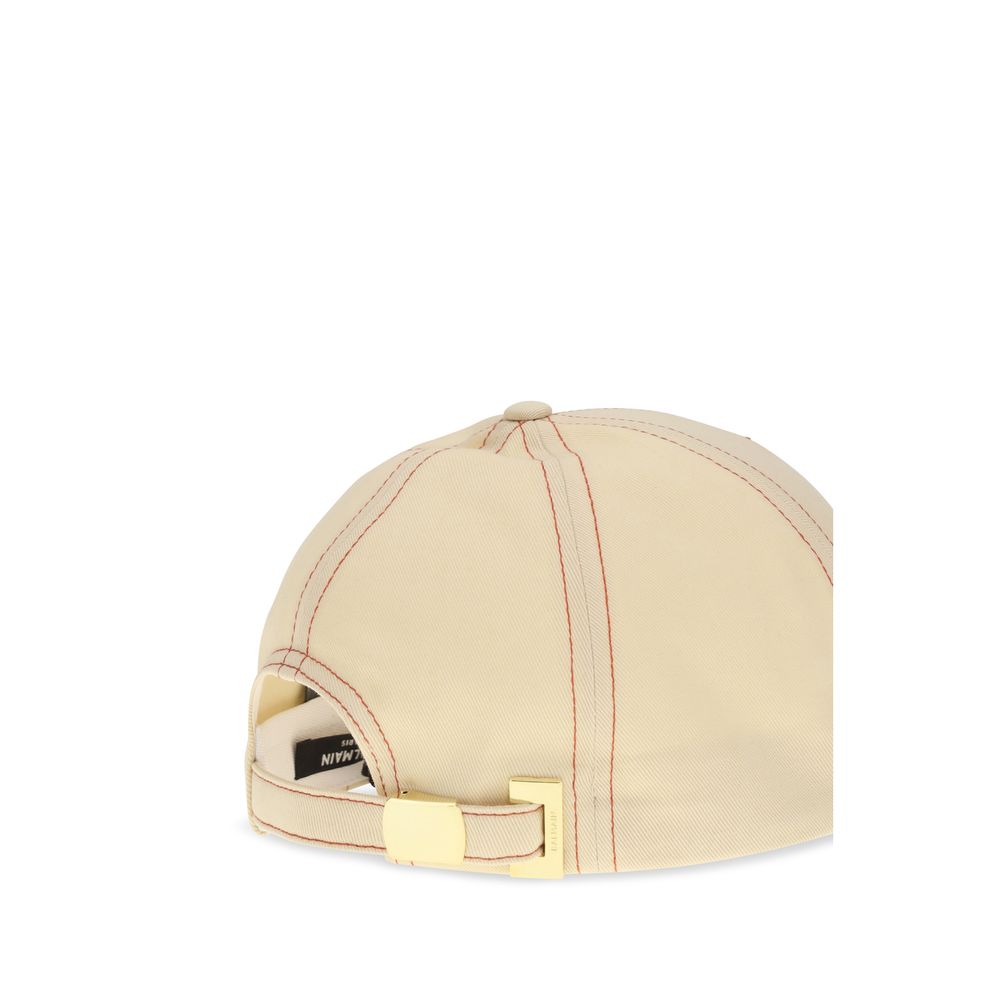 Beige Cotton Cap (Baseball Hat) Balmain