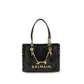 Black Calf Leather Bos Taurus Shoulder Bag Balmain