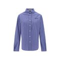 Blue Cotton Pattern Shirt Miu Miu