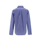 Blue Cotton Pattern Shirt Miu Miu