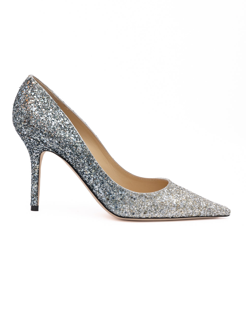 Silver Coarse Glitter Degrade Agnes Pumps Jimmy Choo