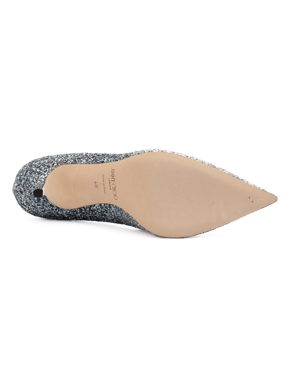 Silver Coarse Glitter Degrade Agnes Pumps Jimmy Choo