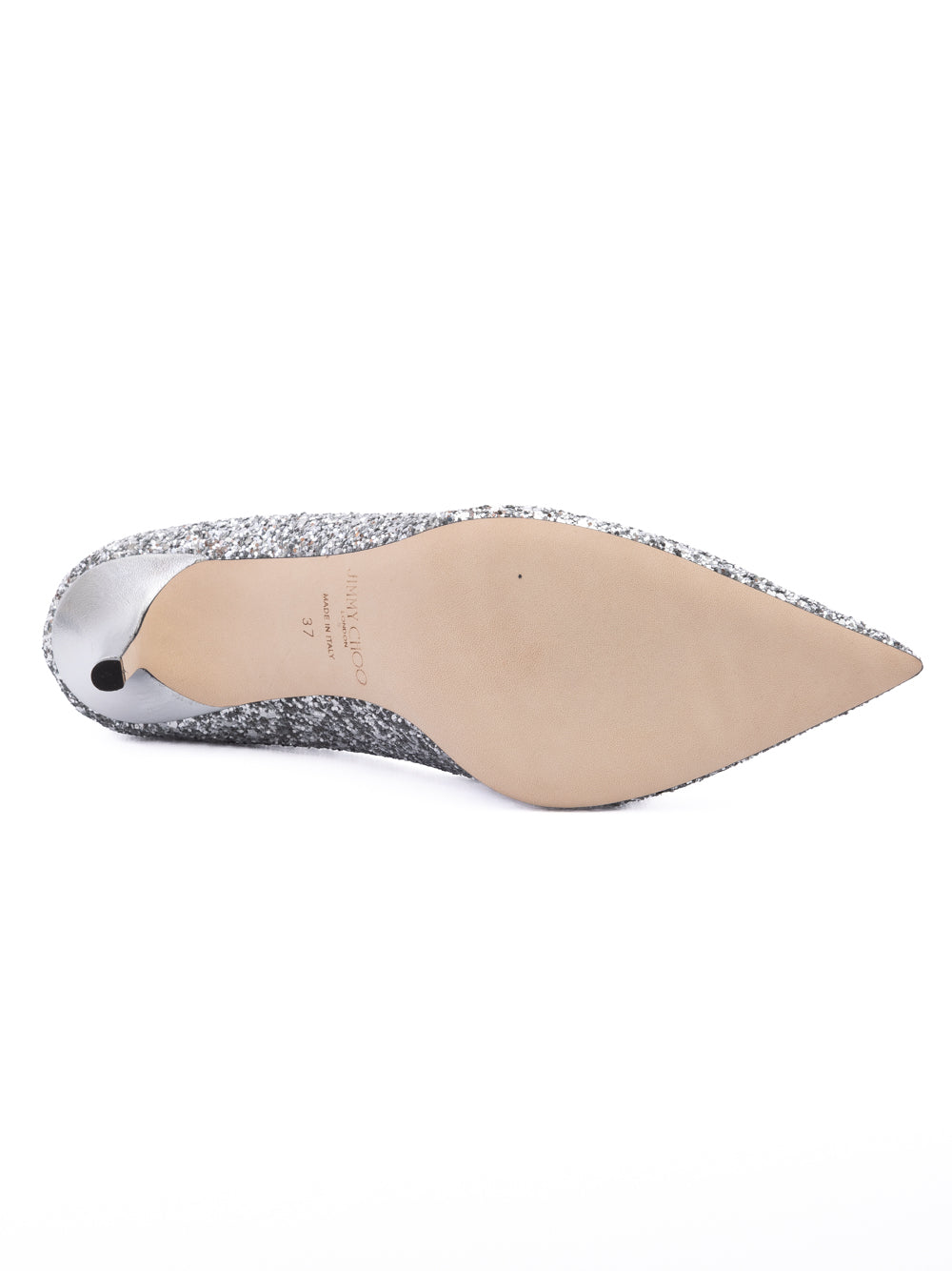 Silver Coarse Glitter Fabric Agnes Pumps Jimmy Choo