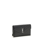 Black Calf Leather Bos Taurus Shoulder Bag Saint Laurent