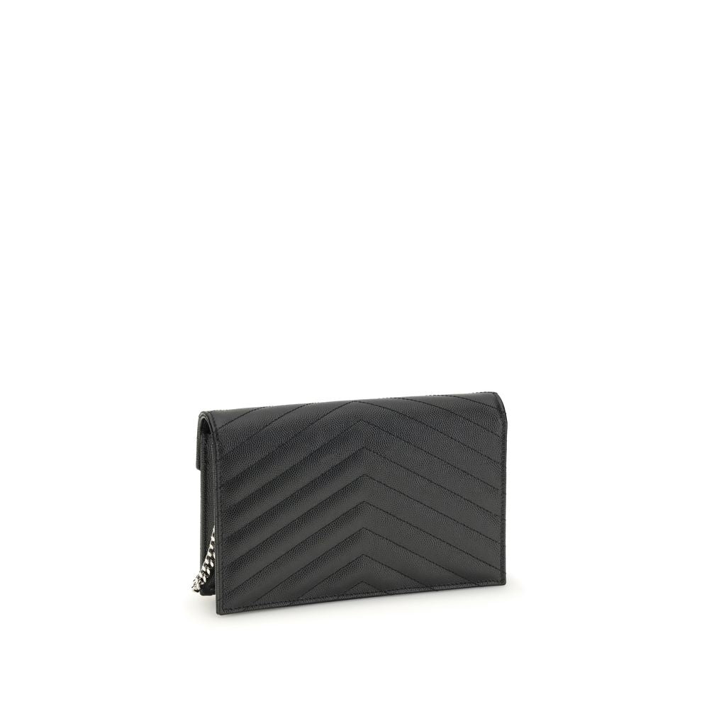 Black Calf Leather Bos Taurus Shoulder Bag Saint Laurent