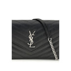 Black Calf Leather Bos Taurus Shoulder Bag Saint Laurent