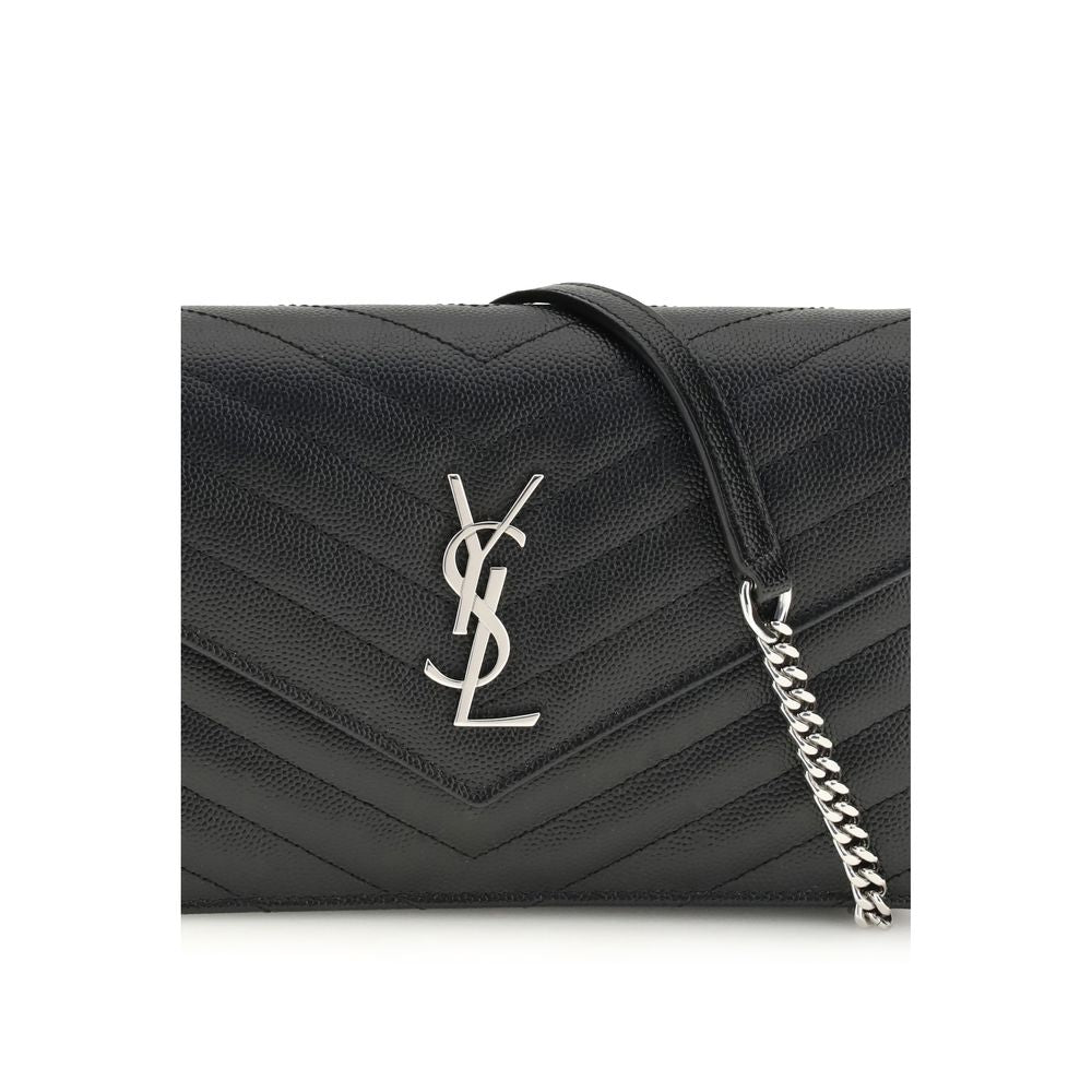 Black Calf Leather Bos Taurus Shoulder Bag Saint Laurent
