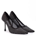 Black Mesh Satin Crystal Ixia 95 Pumps Jimmy Choo