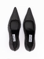 Black Mesh Satin Crystal Ixia 95 Pumps Jimmy Choo