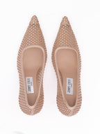 Powder Pink Mesh Satin Crystal Ixia 95 Pumps Jimmy Choo