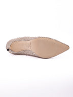 Honey Gold Shimmer Suede Crystals Romy 85 pumps Jimmy Choo