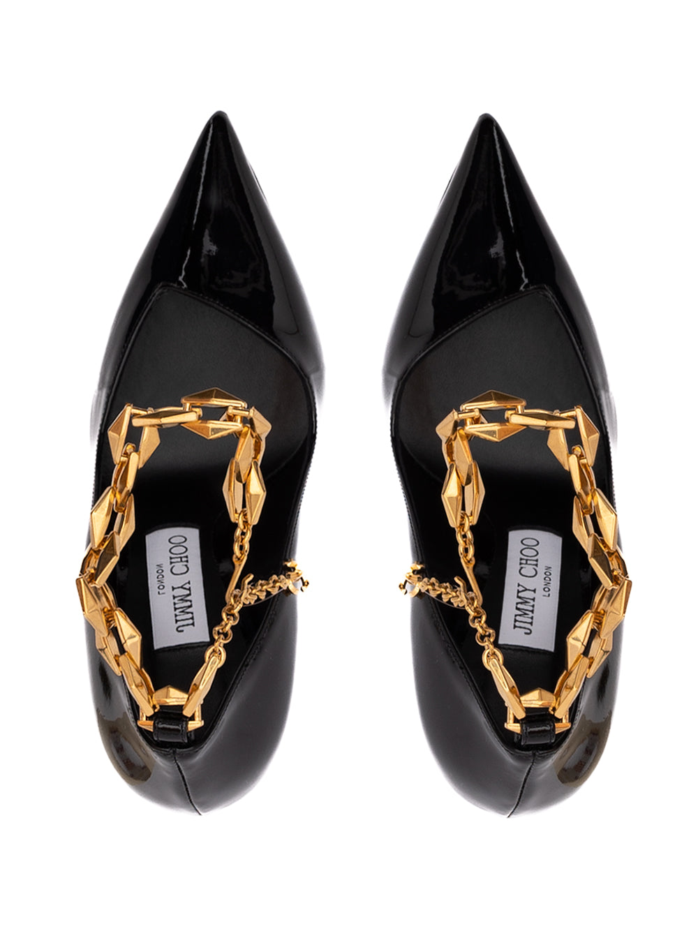 Black Patent Leather Diamond Talura 100 Pumps Jimmy Choo