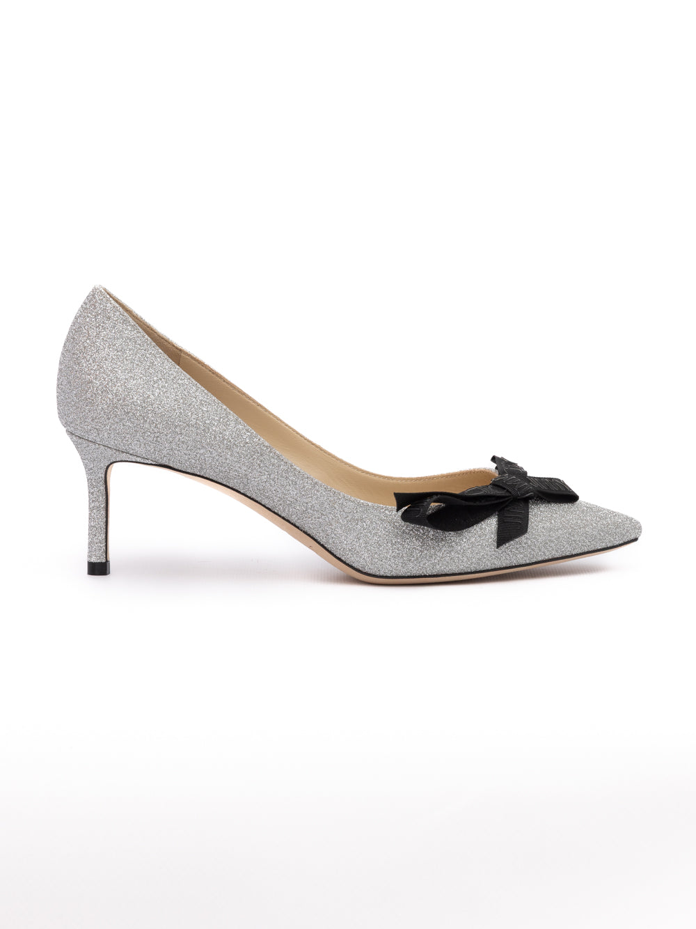 Silver Fine Glitter Fabric Romy 60 Pumps Jimmy Choo