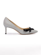 Silver Fine Glitter Fabric Romy 60 Pumps Jimmy Choo