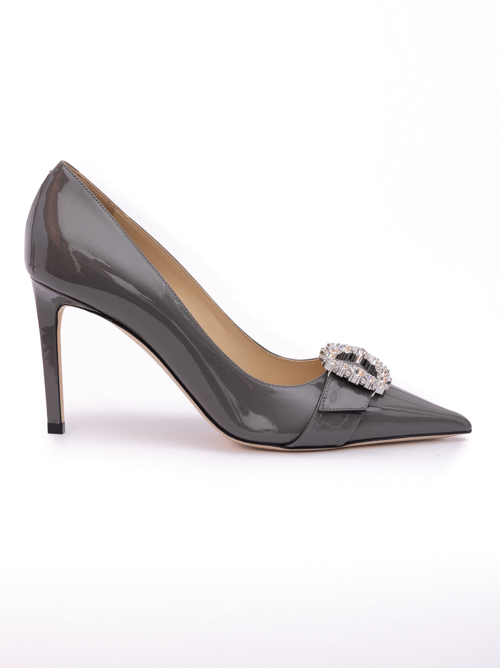 Storm Grey Patent Leather Chery 85 Pumps Jimmy Choo
