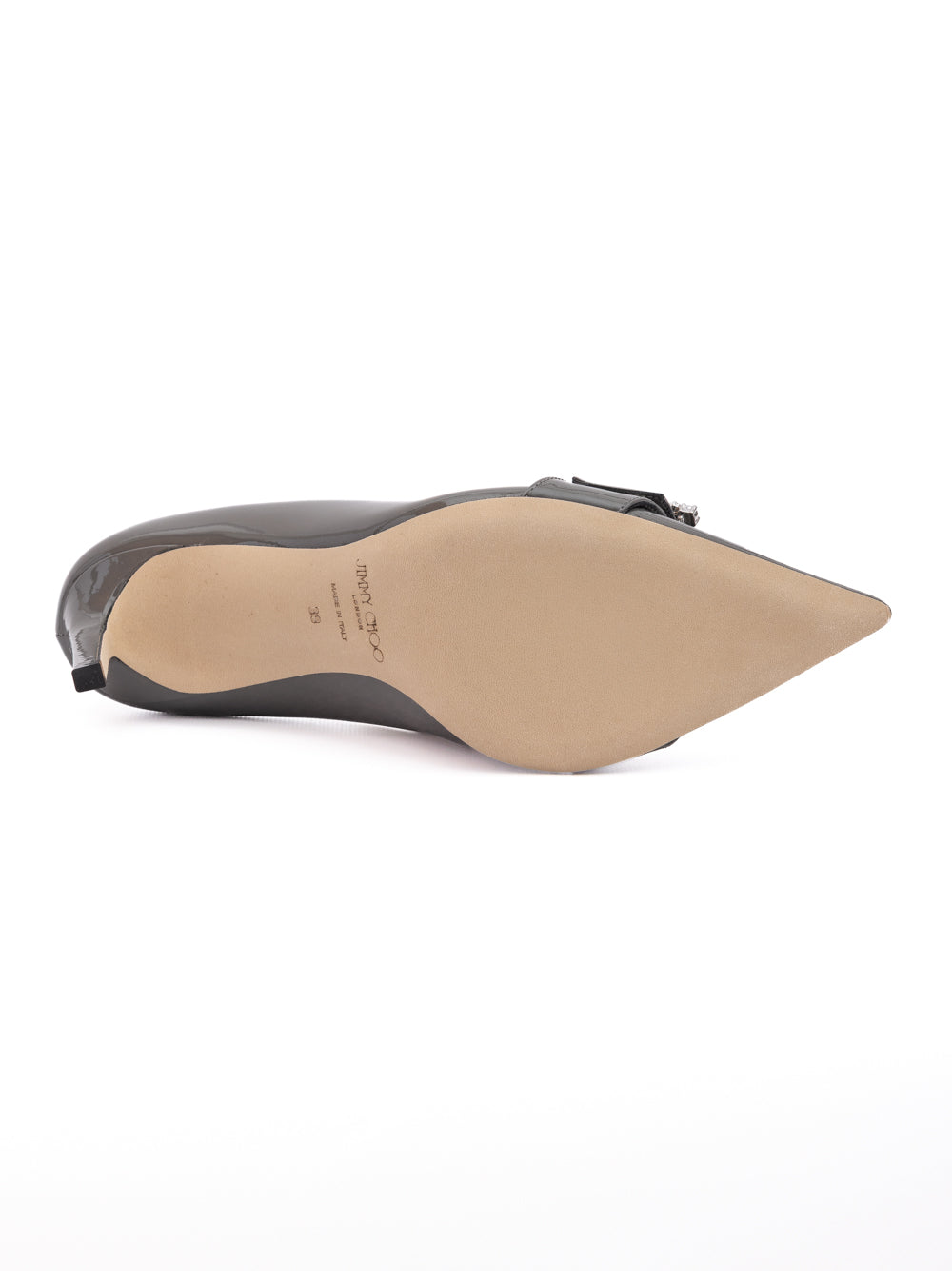 Storm Grey Patent Leather Chery 85 Pumps Jimmy Choo