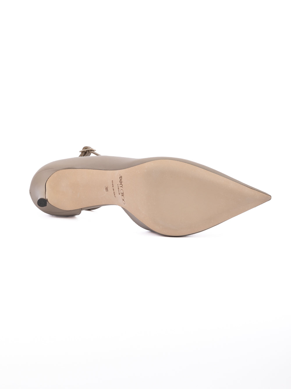 Taupe Grey Calf Leather Leona 85 Pumps Jimmy Choo