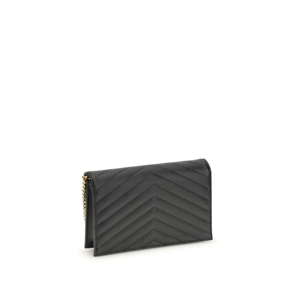 Black Calf Leather Bos Taurus Shoulder Bag Saint Laurent
