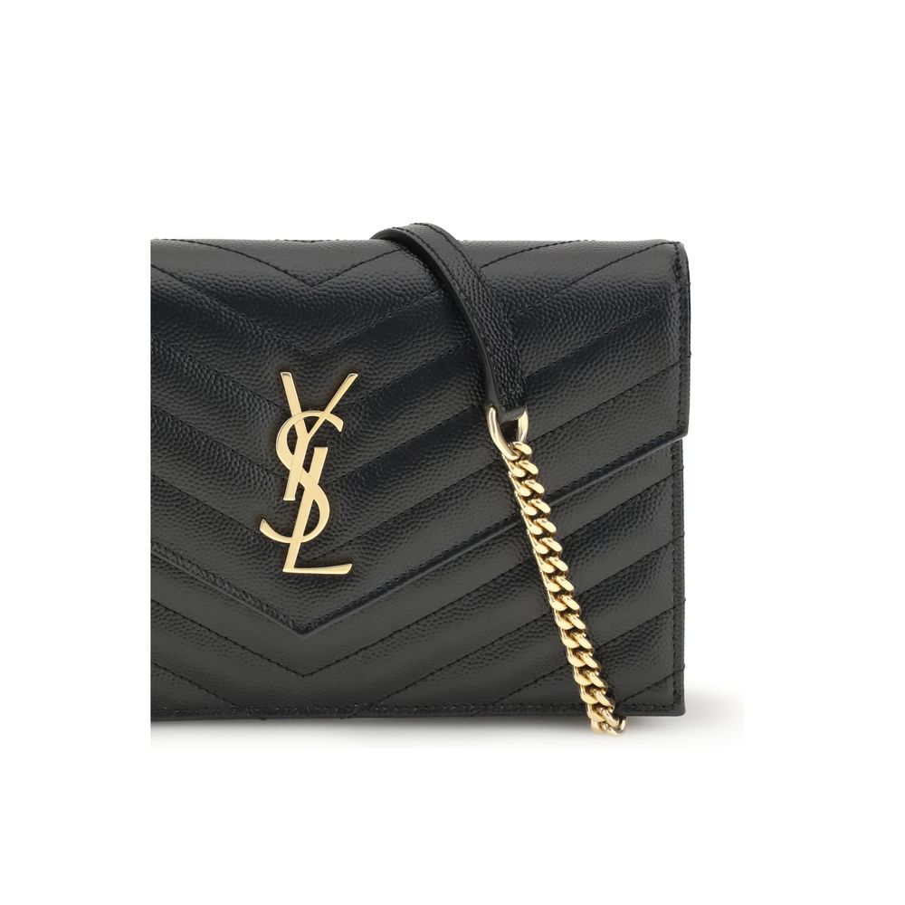 Black Calf Leather Bos Taurus Shoulder Bag Saint Laurent