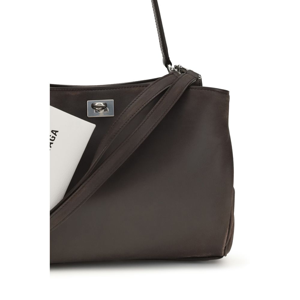 Brown Calf Leather Bos Taurus Shoulder Bag Balenciaga