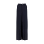 Blue Viscose Casual Pants Gucci